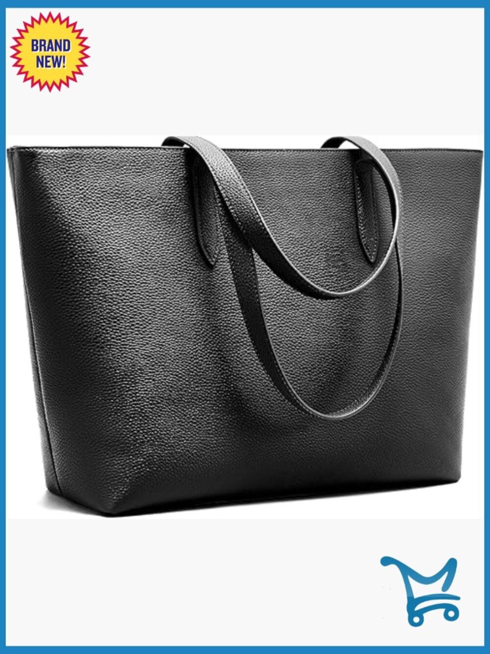 Genuine Leather Tote Bag with Mini Bag, Top-Handle Satchel Purse